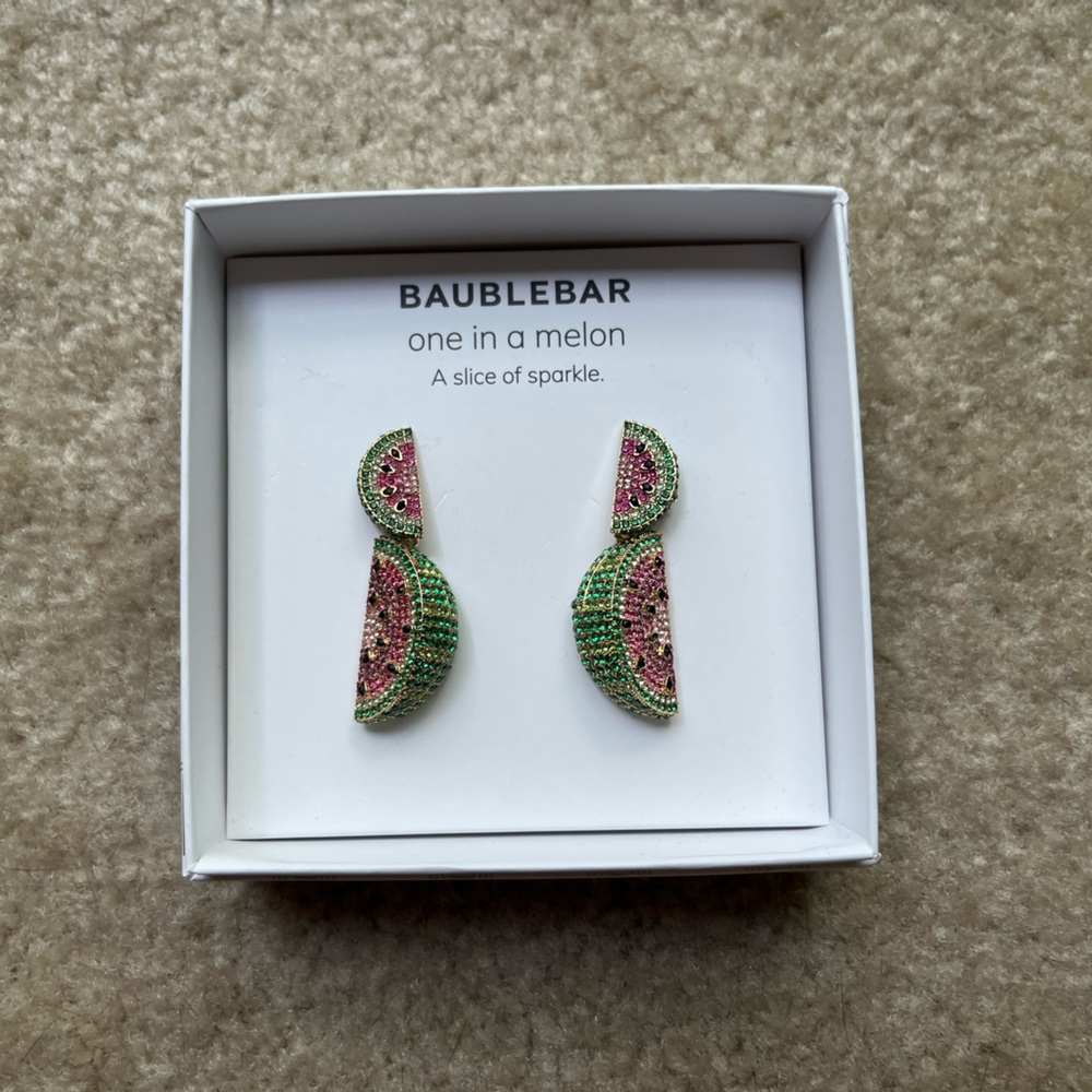 BaubleBar Watermelon Earrings NIB